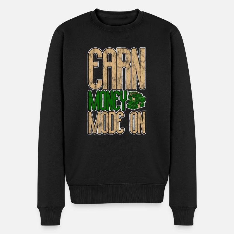 Earn Money Mode On 3 - Männer Premium Bio Pullover - Schwarz