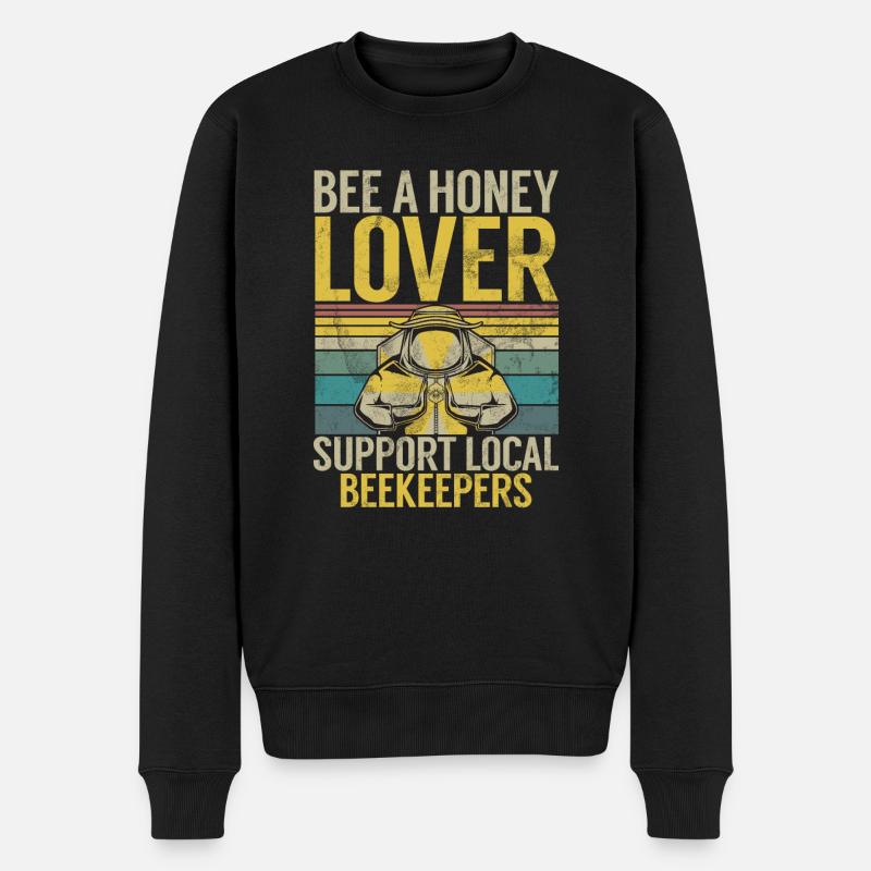 Bee Gifts - Männer Premium Bio Pullover - Schwarz