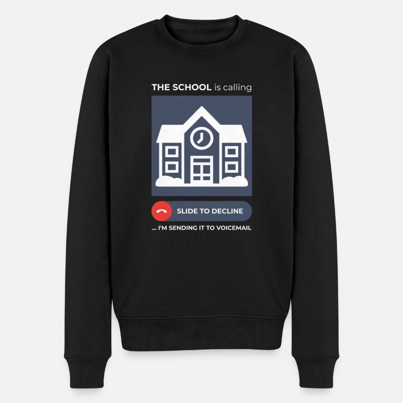Conception humoristique de messagerie vocale d’évitement d’appel scolaire - Pull Premium bio Homme - noir