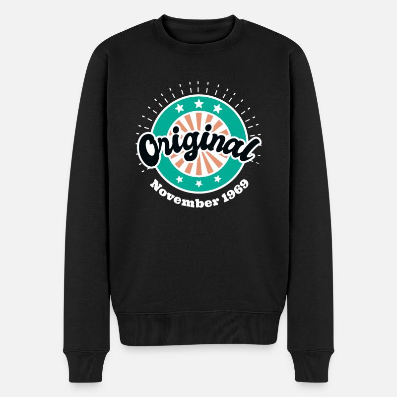 November 1969 Original 54 Jahren Mann Frau - Männer Premium Bio Pullover - Schwarz