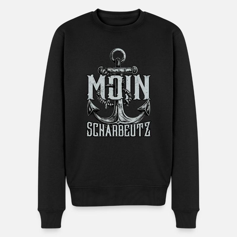 Moin Scharbeutz - Männer Premium Bio Pullover - Schwarz