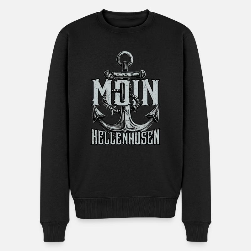 Moin Kellenhusen - Männer Premium Bio Pullover - Schwarz