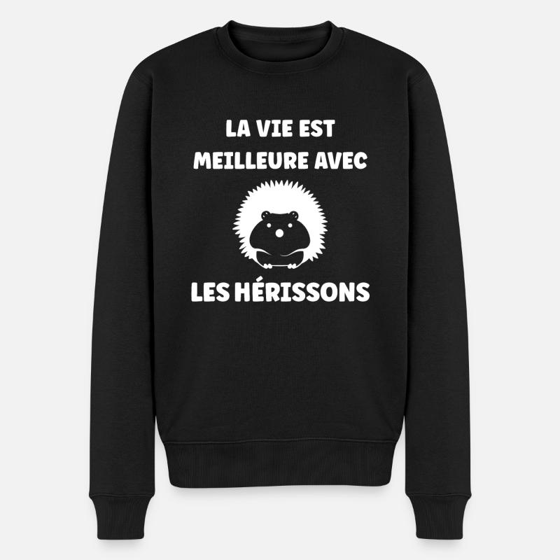 Hérisson - Pull Premium bio Homme - noir