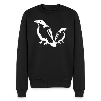 Corbeaux Corbeaux Corbeau Corbeau - Pull Premium bio Homme - noir - Devant - Nico (187cm)