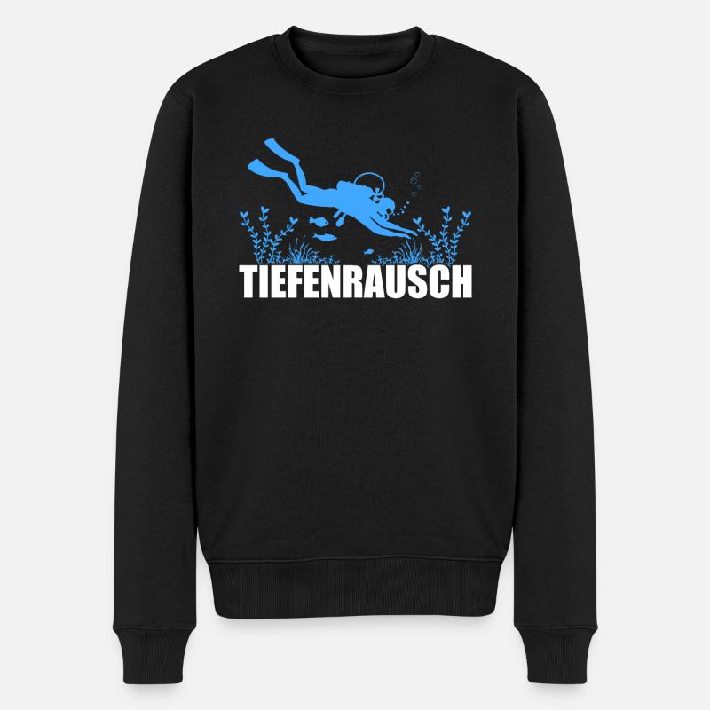 Tauchen, Gerätetauchen, Urlaub Meer Taucher - Männer Premium Bio Pullover - Schwarz