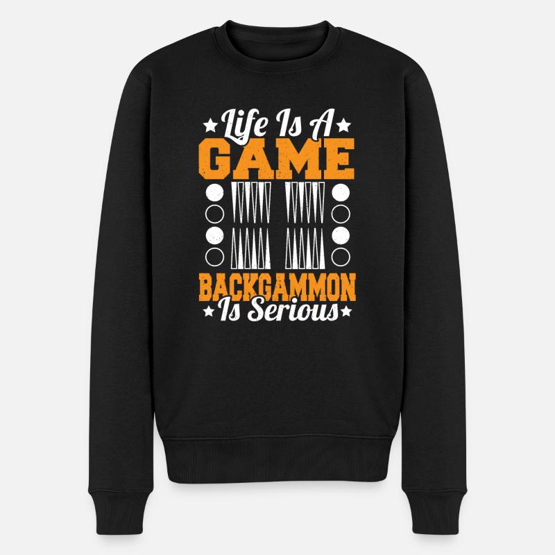 Backgammon - Pull Premium bio Homme - noir