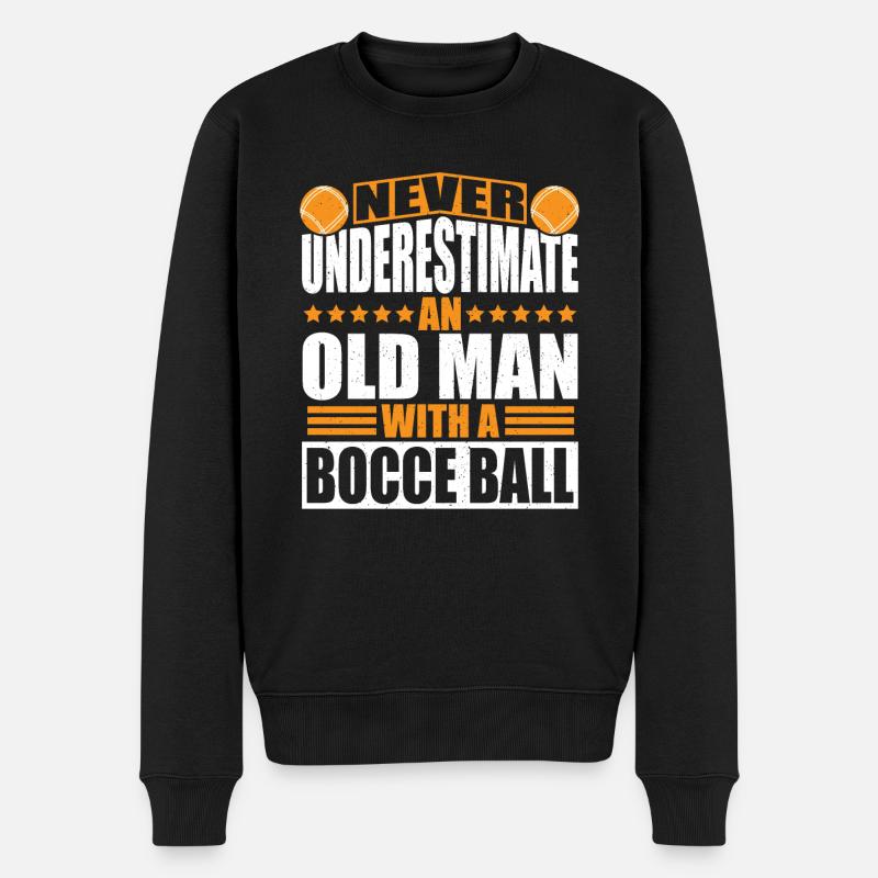 Boccia - Männer Premium Bio Pullover - Schwarz