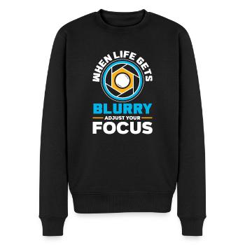 Lustiges Fotografie Fotograf Fotografen Geschenk - Männer Premium Bio Pullover - Schwarz - Vorne - Nico (187cm)