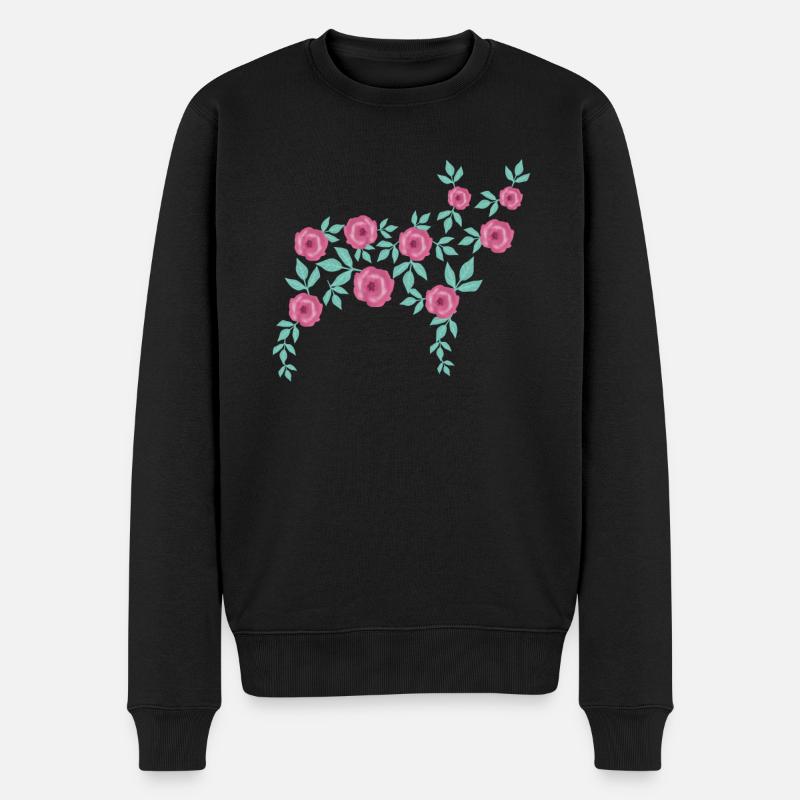 Bouledogue français en fleurs - Pull Premium bio Homme - noir