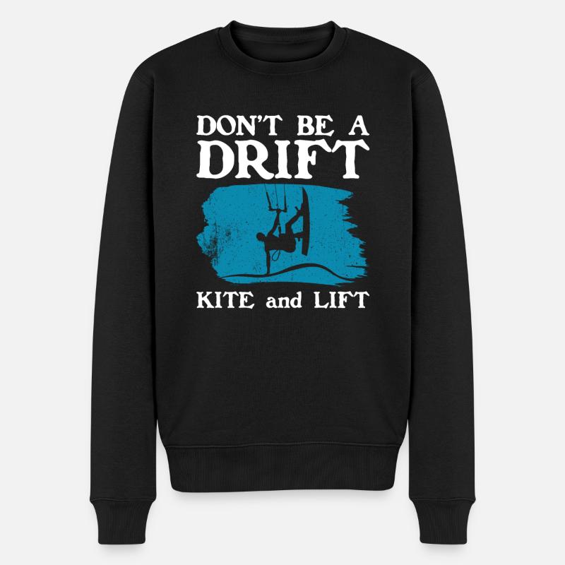 Kiteboarding Kitesurfer Kitesurfing Kiteboarder - Männer Premium Bio Pullover - Schwarz