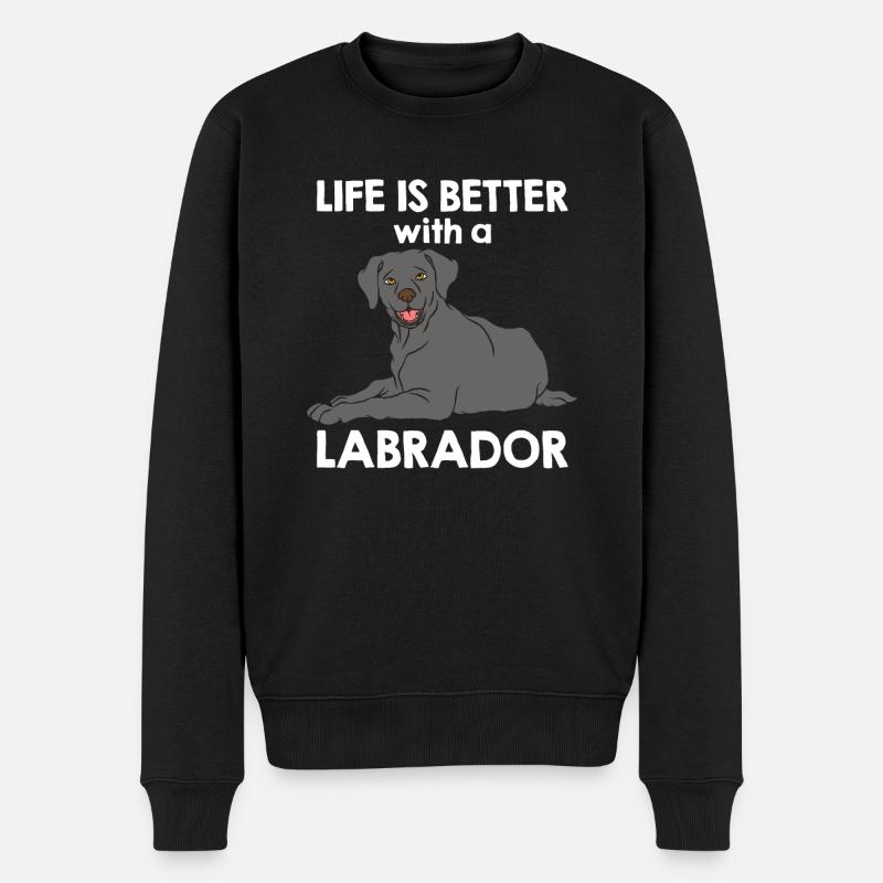 Labrador Hund Labrador Retriever - Männer Premium Bio Pullover - Schwarz