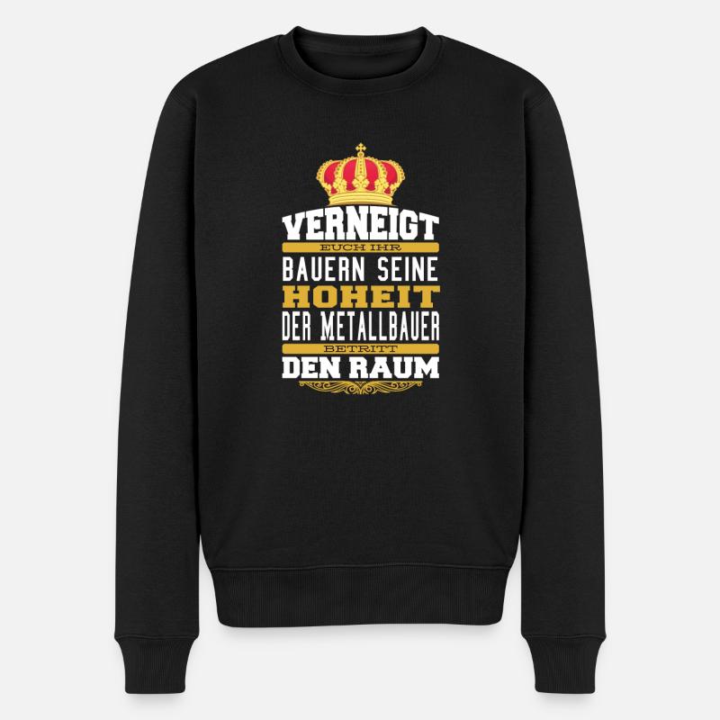 Witziges metallbauer T-shirt Geschenk - Männer Premium Bio Pullover - Schwarz