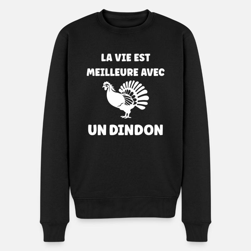 dindons - Pull Premium bio Homme - noir
