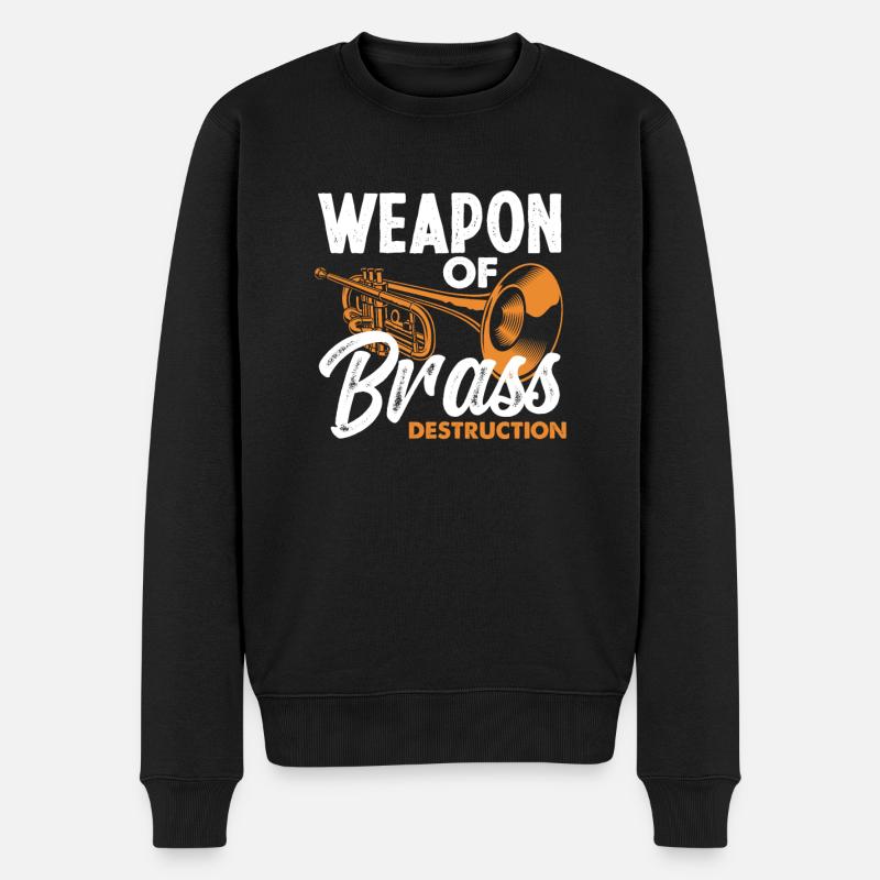 Trompete Trompeter Trompeten Spieler - Männer Premium Bio Pullover - Schwarz