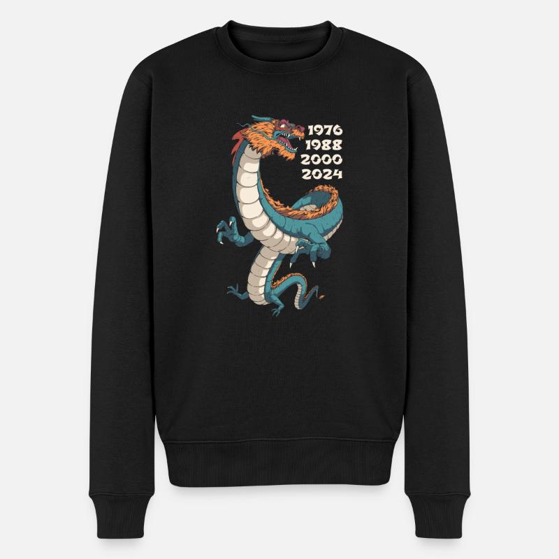 Année du Dragon 2024 - Pull Premium bio Homme - noir
