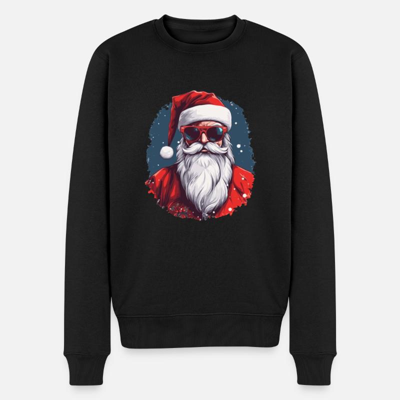 Frohe Weihnachten - Männer Premium Bio Pullover - Schwarz