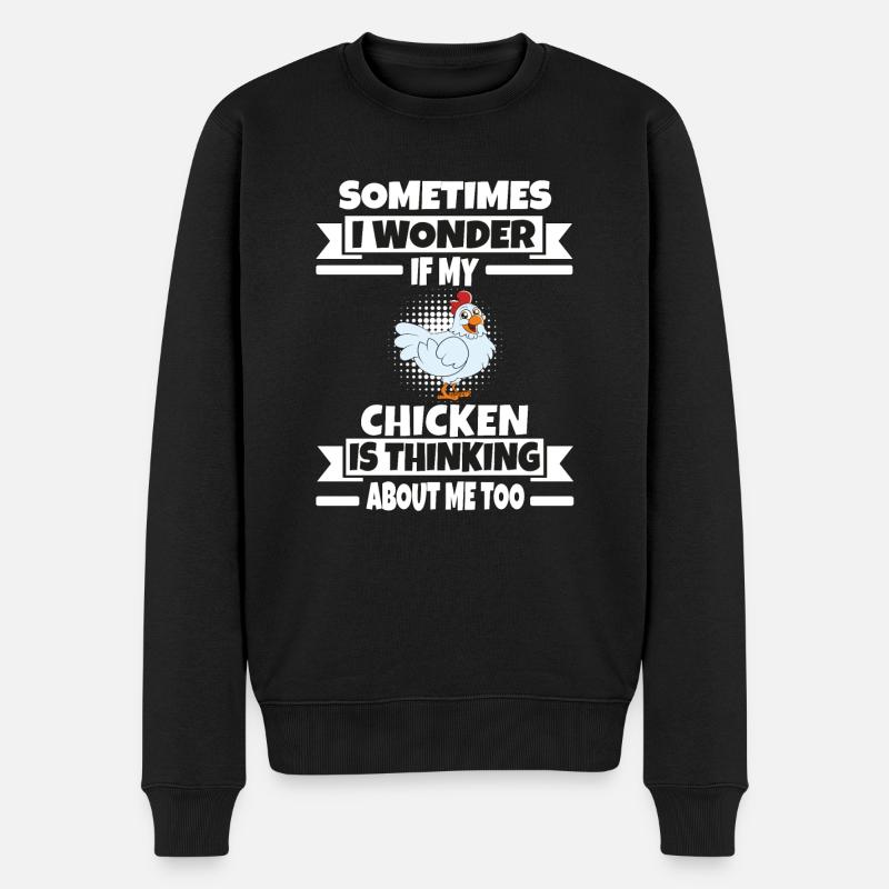 Drôle De Poulet Dire Poulet - Pull Premium bio Homme - noir