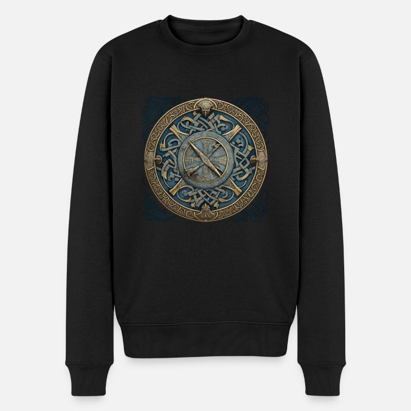 Boussole viking Ragnars Nordmanns - Pull Premium bio Homme - noir