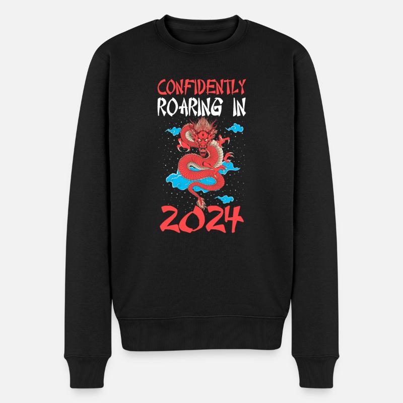 Année du Dragon 2024 - Pull Premium bio Homme - noir