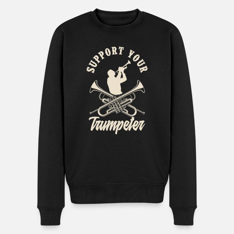 Trompete Trompeter Trompeten Spieler - Männer Premium Bio Pullover - Schwarz
