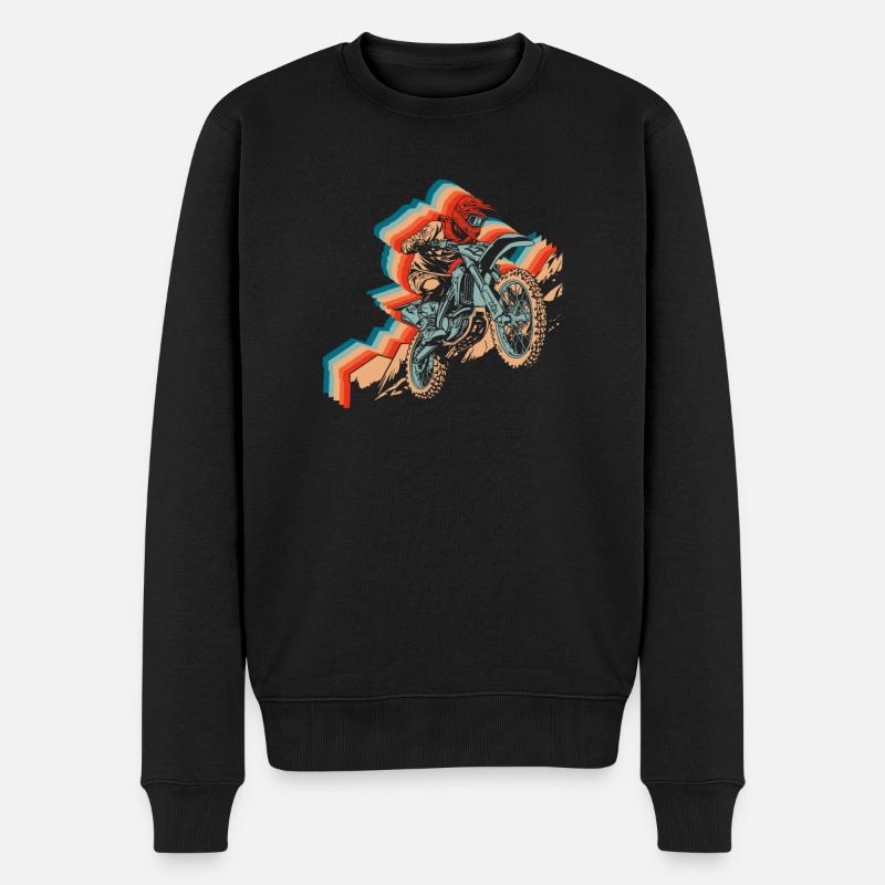 Mx Motocross Dirt Bike - Pull Premium bio Homme - noir