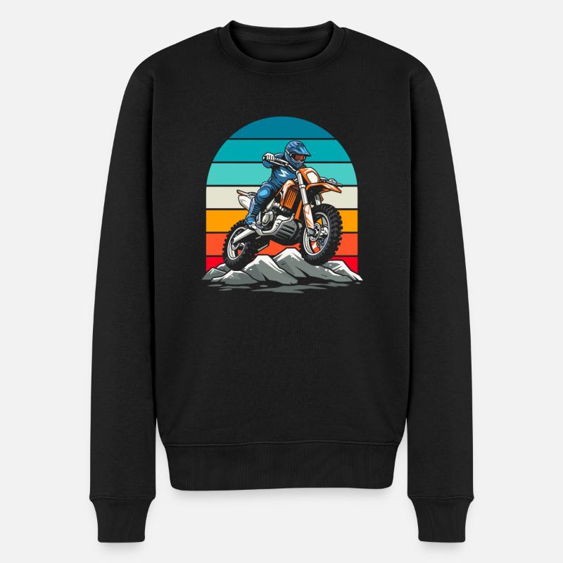 Mx Motocross Dirt Bike - Pull Premium bio Homme - noir