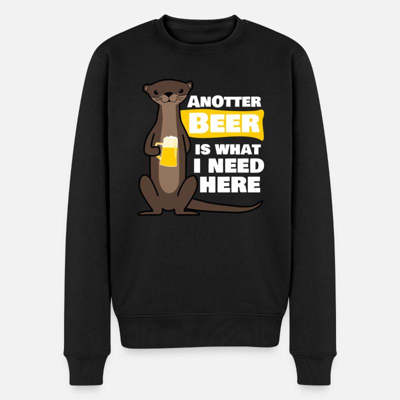 Loutre de bière - Pull Premium bio Homme - noir