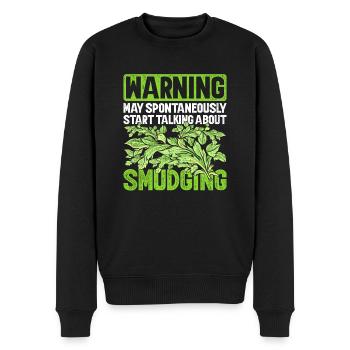 Smudging Apartment Fumigation - Men's Premium Organic Jumper - black - Front - Nico (187cm)