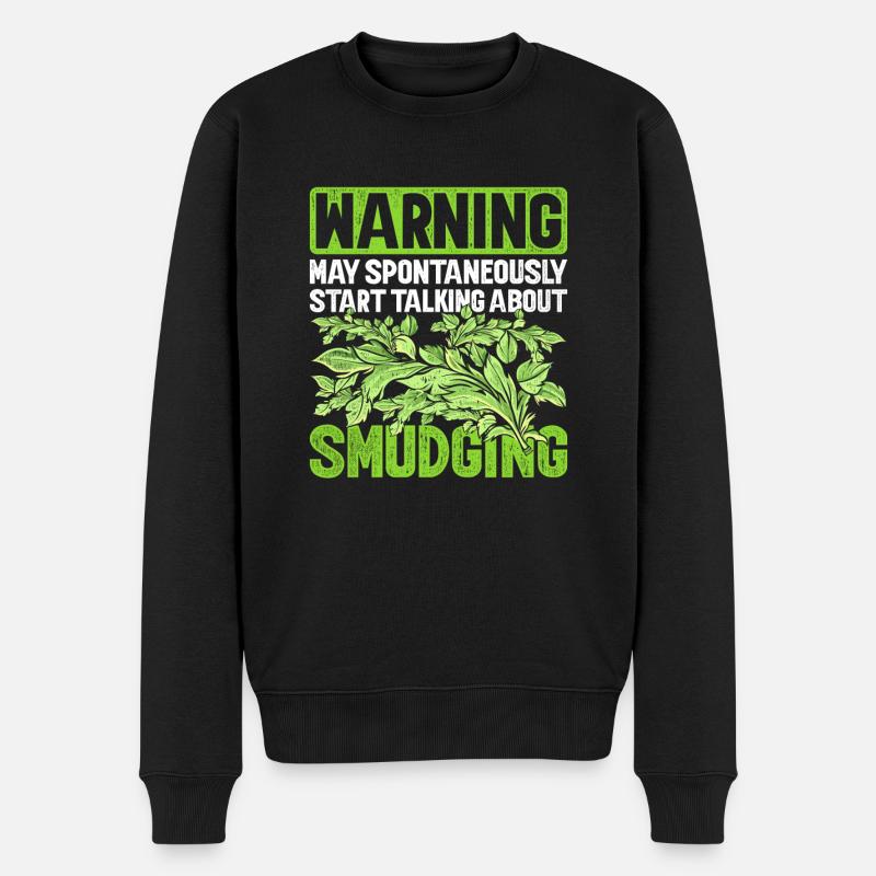 Smudging Wohnung Ausräuchern - Männer Premium Bio Pullover - Schwarz