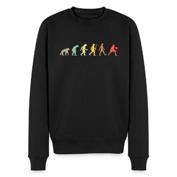 Golf Retro Golfer Evolution Lustiges Golfen - Männer Premium Bio Pullover - Schwarz - Vorne - Nico (187cm)