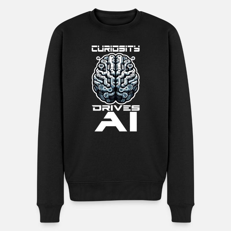 Künstliche Intelligenz, Maschinelles Lernen, Daten - Männer Premium Bio Pullover - Schwarz