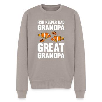 Aquaristics, Fish farming, Aquarists - Men's Premium Organic Jumper - taupe - Front - Nico (187cm)