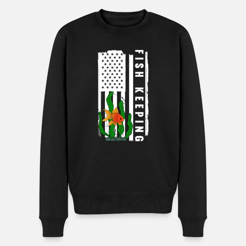 Aquaristik Fischzucht Aquarianer - Männer Premium Bio Pullover - Schwarz