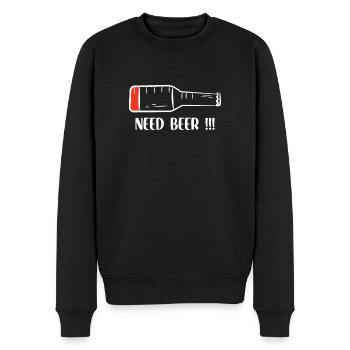 Cooles Party-Gadget für Biertrinker ein Bierspruch - Männer Premium Bio Pullover - Schwarz - Vorne - Nico (187cm)