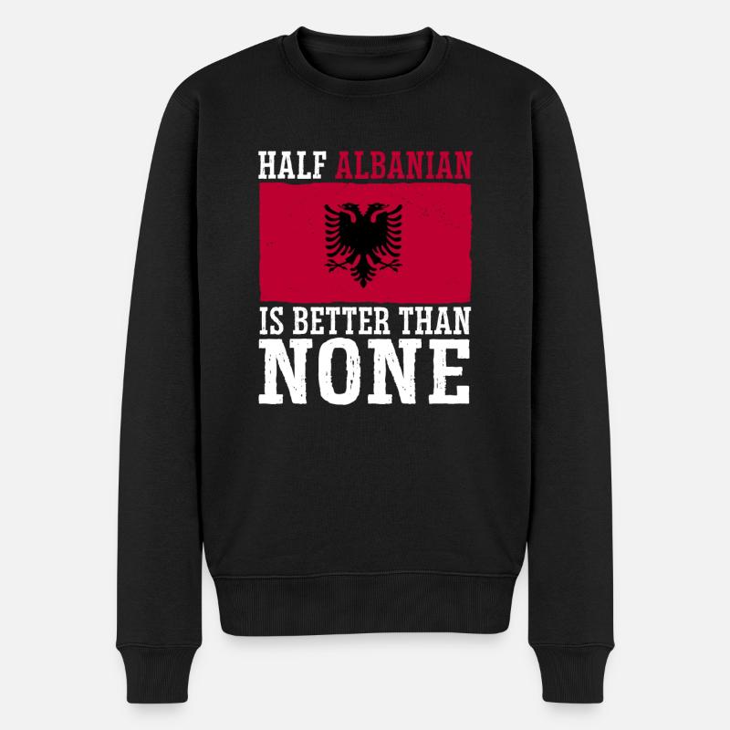 Drapeau albanais Aigle albanais Shqiponja - Pull Premium bio Homme - noir
