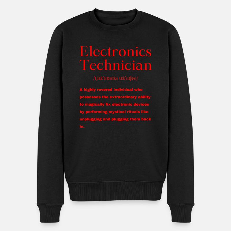 Elektrotechniker - Männer Premium Bio Pullover - Schwarz