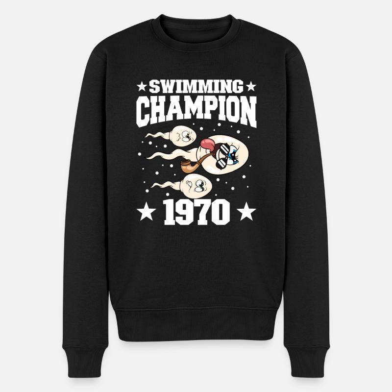 1970 Anniversaire 54 ans - Pull Premium bio Homme - noir