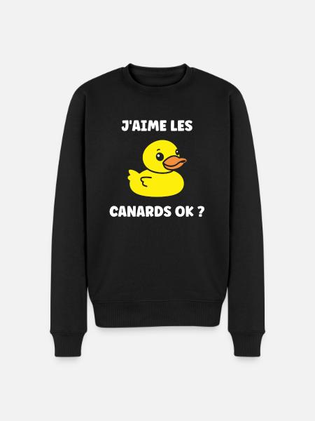 J'aime les canards - Pull Premium bio Homme - noir