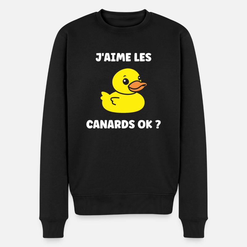 J'aime les canards - Pull Premium bio Homme - noir