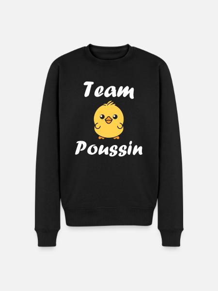 Team poussin - Pull Premium bio Homme - noir