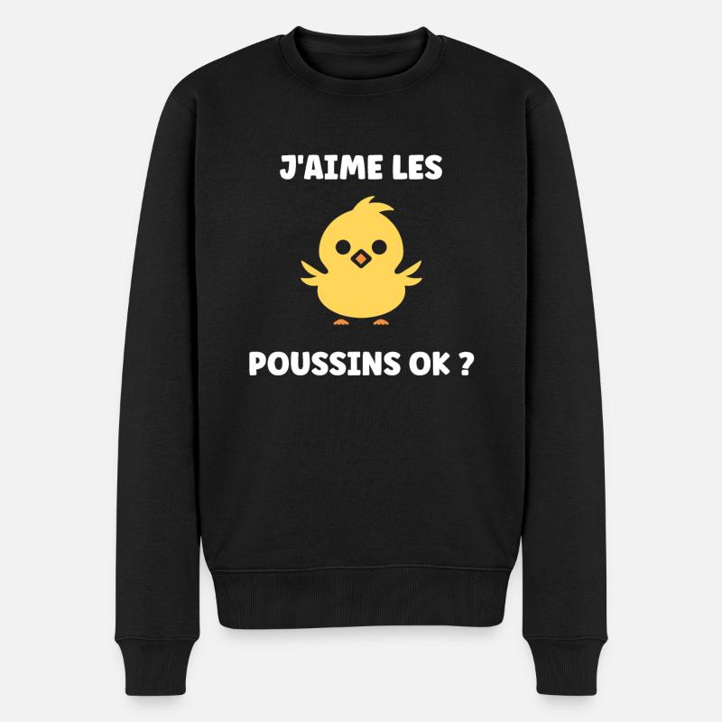 J'aime les poussins - Pull Premium bio Homme - noir