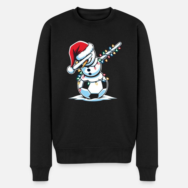 Schneemann Dabbing Schneemann Dab Schneemänner - Männer Premium Bio Pullover - Schwarz
