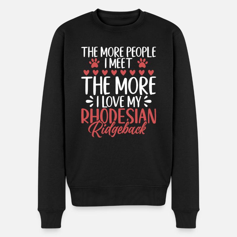 Cadeaux Rhodesian Ridgeback - Pull Premium bio Homme - noir