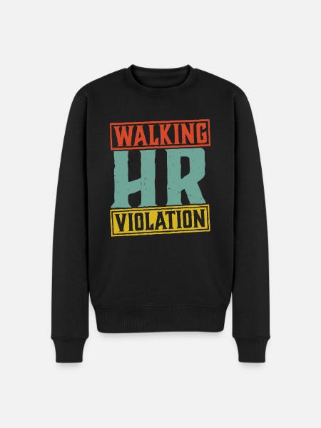 Walking Hr Violation 5 - Men's Premium Organic Jumper - black