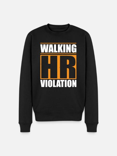 Walking Hr Violation 7 - Men's Premium Organic Jumper - black