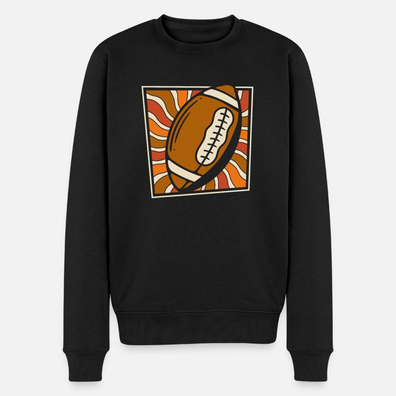 American Football - Männer Premium Bio Pullover - Schwarz