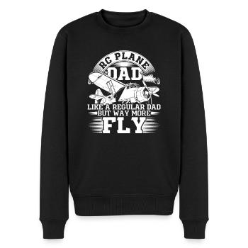 Modellflugzeug Modellflieger Vater - Männer Premium Bio Pullover - Schwarz - Vorne - Nico (187cm)