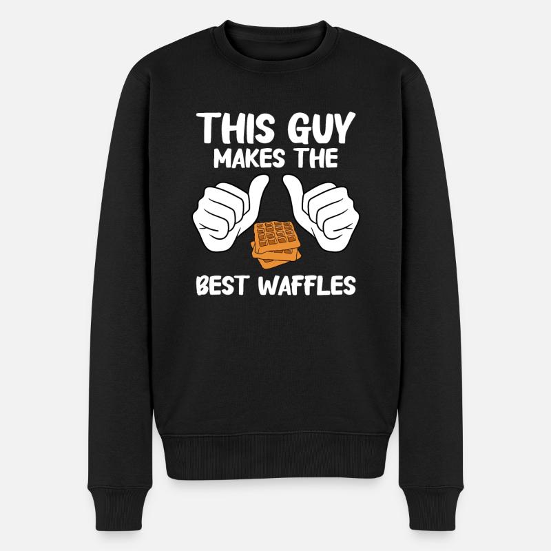 Waffle making waffle maker - Men's Premium Organic Jumper - black