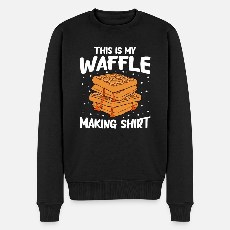 Waffle making waffle maker - Men's Premium Organic Jumper - black