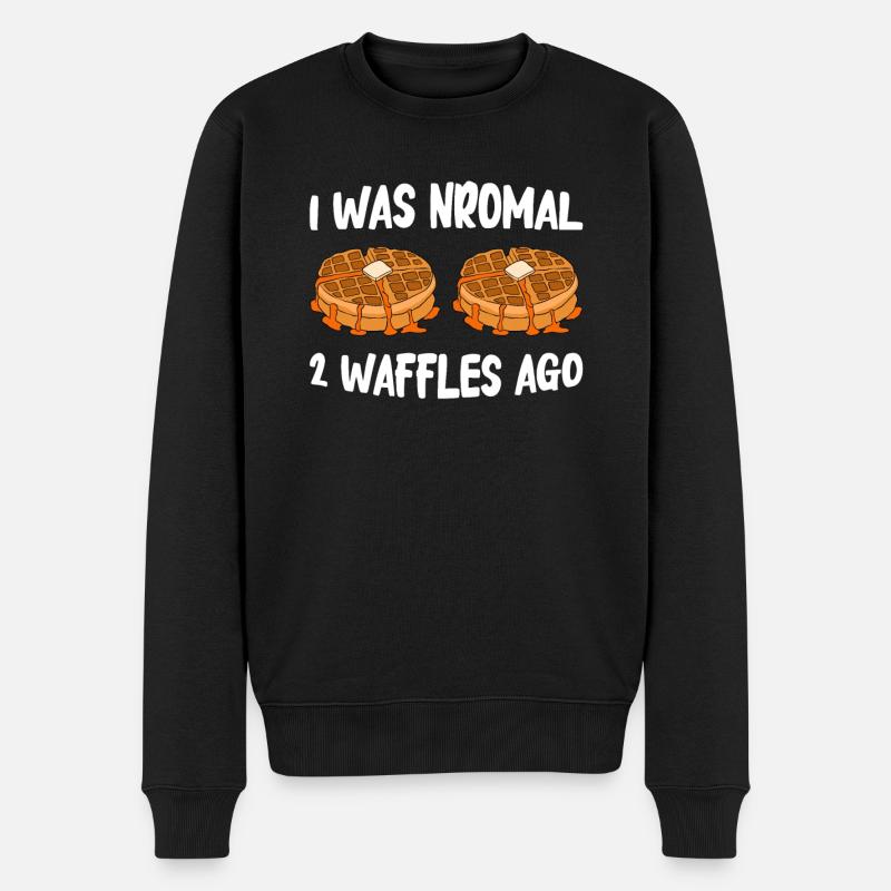 Waffle making waffle maker - Men's Premium Organic Jumper - black